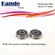 10pcs 6062RS 606 2RS  With wire ball bearing 606 Ball Bearing 6x17x6mm U606-2RS U606 Y