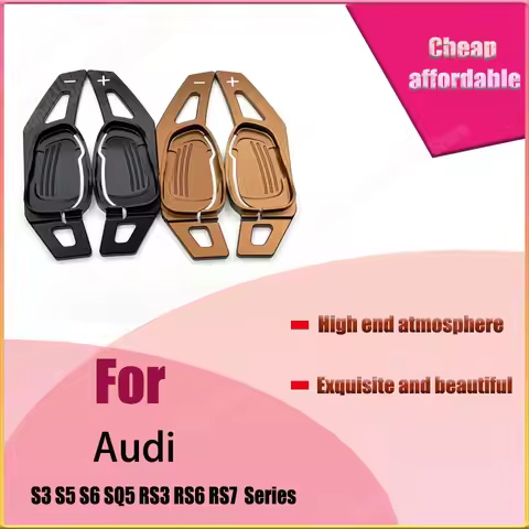 For Audi S3 S5 S6 SQ5 RS3 RS6 RS7 Steering Wheel Shift Paddle Interior Modification Gold Car Accesso