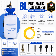 Pneumatic Oil Injector 5L/8L Gearbox ATF Transmission Fluid Filling Tool Air Powered with Hose & Ada