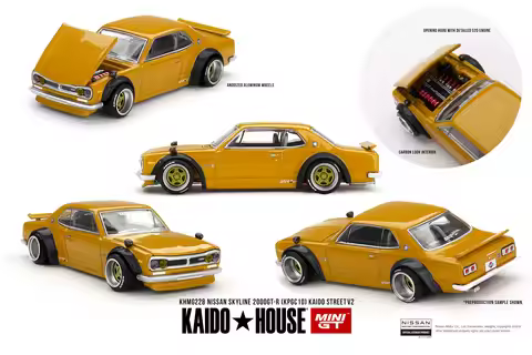 MINIGT&Kaido House 1/64 KHMG228 Nissan Skyline2000 GT-R(KPGC10) Kaido Street V2 Collection Car Model