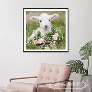Cross Stitch Lamb Small Fresh Hand-Embroidered Sheep Pattern Animal Zodiac Diamond Embroidery New di