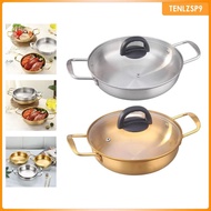 [tenlzsp9] Kimchi Soup Pot Korean Ramen Noodle Pot Multipurpose Round Cookware Double Ear Ramen Pot Korean Ramen Pot for Curry Pasta