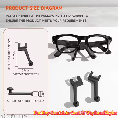 For Ray-Ban Meta Gen1/2 Wayfarer/Skyler - Voice Focus Privacy Ear Tips Silicone Amplifiers Accessori