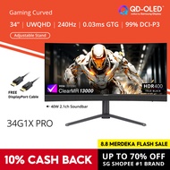 PRISM+ 34G1X PRO | 34" QD-OLED 240Hz 0.03ms GTG UWQHD Curve Gaming Monitor [3440 x 1440]