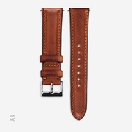 TALI Horween Dublin English Tan Premium Leather Watch with Padded Model