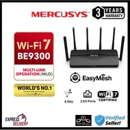 MERCUSYS MR47BE BE9300 WI-FI 7 TRI BAND ROUTER 6X HIGH-GAIN ANTENNAS WITH 2.5G PORTS EASYMESH [POWER