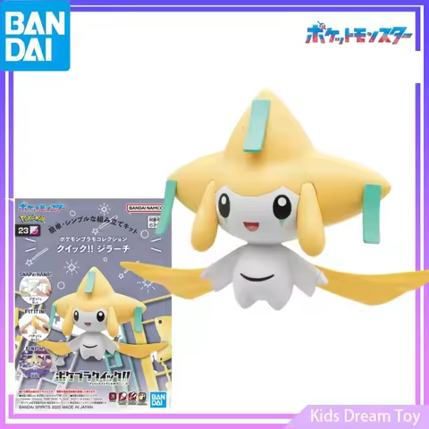 Bandai in Stock Original Pokémon PLAMO Anime Figures Pokepla Quick!! 23 -Jirachi- Action Figures Toy