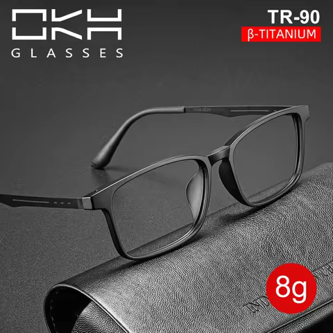 OKH UltraLight Pure Titanium Glasses Blue Light Blocking Reading Glasses Men Myopia Hyperopia Optica