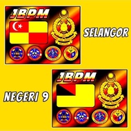 Sticker Bomba Sticker Cermin Kereta JBPM [10CM x 10CM]