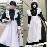 Cosplay Lucu Jepang Lolita Anime Pembantu Loli Hitam Panjang Gaun Kostum Maid Costume Suit