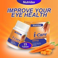 [ORIGINAL HQ] NEW NUTRIDAX EYE CARE CHEWABLE I CARE EYES UNTUK MATA SILAU RABUN