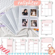 SOLIGHTER 10PCS Kpop Photocard Binder Sheets, PP DIY A4 Kpop Photocard Binder, Practical Multiple Po