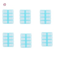[jane_barton.]6X Plastic Rectangle 8 Compartments  Medicine Pill Box Blue