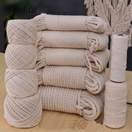 1/2/3/4/5/6/8/10mm Durable Natural Beige Cotton Rope Twisted Cord Craft Macrame String DIY Home Textile Tying Thread