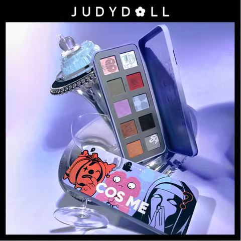 Judydoll 2024 "Cos Me" Halloween Limited 10-Color Eyeshadow Matte Sparkle Creative Design Makeup Cos