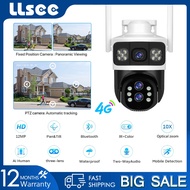 LLSEE V380 12MP 3 lens 10x optical zoom 4G SIM card CCTV wireless outdoor waterproof PTZ 360 IP camera without WIFI motion tracking monitoring two-way call color night vision