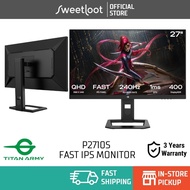 Titan Army P2710S 27" QHD 2K 1440p 240Hz 1ms HDR 400 Fast IPS Panel Flat Gaming Monitor