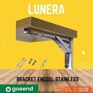 Bracket Engsel Siku Meja Lipat Dinding 8 10 12 inch 2pcs Stainless 65k