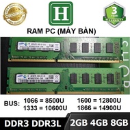 PC RAM 2GB, 4GB, 8GB DDR3 (PC3)/DDR3L (PC3L) BUS 1066, 1333,1600, 1866