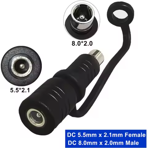 DC 5.5*2.1 Female to 8.0*2.0 Male Adapter Connector DC 5.5X2.1 Female 8.0X2.0 Male Power Converter A