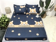 Set Ga Gối Cotton Poly Ga Kèm 2 Vỏ Gối Nằm Bộ Ga Gối 3 Món Drap Giường Ga Giường Đủ Kích Thước M2/M6