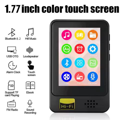 1.77 inch Full Touch Screen MP3 Player Mini Walkman Student For Reading Ebooks Built-in Speaker with