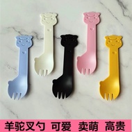 Disposable Alpaca Spoon Fork Fork Spoon Fruit Fork Cake Fork Individually Packaged Dessert Spoon Ice