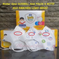 Masker Sensi Duckbill Anak 3Ply Motif &amp; Polos Kids Embosed