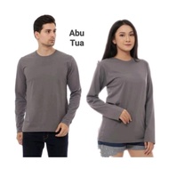 Plain Long Sleeve T-Shirt in Gray - PLAIN LONG SLEEVE T-SHIRT - PLAIN MEN'S T-SHIRT - PLAIN LONG SLE