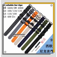 Nato Canvas Strap universal gshock G SHOCK Casio Nylon Canvas Strap GD110/110/120 GA110/100 DW5600 DW6900 GA400 With Adapter Connector