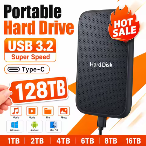 Handy Portable External Hard Drive 1TB 2TB External Hard Disk Data Storage Device For Laptop Desktop