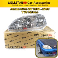 TYC Taiwan Honda Civic EK EK9 EK99 SO4 S21 1999 to 2000 Head Lamp Lampu Depan 车头灯