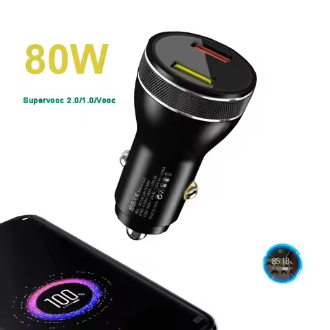 80W SUPERVOOC 2.0 + 80W SuperDart Car Fast Charger 8A Type-C Cable For OPPO Find X6 X5 X3 Pro X2 Ren