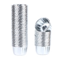 50Pcs Mini Cupcake Foil Cupcake Wrapper Paper Gold Silver Cupcake Baking Cups