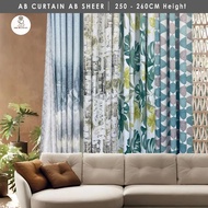 sbbucurtain AB Curtain Mix Hook/Eyelet Mix Langsir Blackout (250cm-260cm)