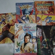 komik campur campur tajuk Legenda Ip Man, Golok Keramat, Pembela Delapan, Juara Jalanan, Wira2 keind