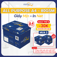 Thùng 5 ream giấy in PaperOne All Purpose Premium A4 80gsm - Dành cho nhu cầu văn phòng gia đình