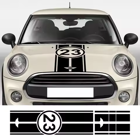 Car Hood Engine Trunk Rear 23 Number Decals Stickers For Mini Cooper One d Clubman F54 F55 F56 F60 R