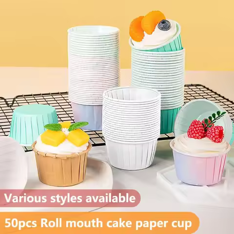 50pcs Large Size Paper for Cupcakes Muffin Cupcake Paper Cups Baking Cupcakes Paper or Wedding Party
