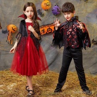 5-star SALEReady Stock Halloween Costume For Kids Boy Girls Gothic Vampire Costume Scarlet Witch Par
