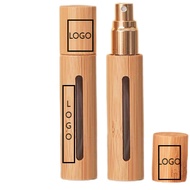 Free Engraving LOGO 10 Pcs Bamboo Perfume Bottle 5ml10ml Spray Bottle DIY Perfume Bottle Gold Nozzle