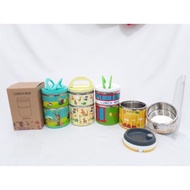 Rantang / children's lunch box" cartoon round stack 2 / stack 3