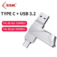 SSK 150MB/s USB 128GB Flash Drive Type C OTG Drive USB 3.2 64G 128G 256G