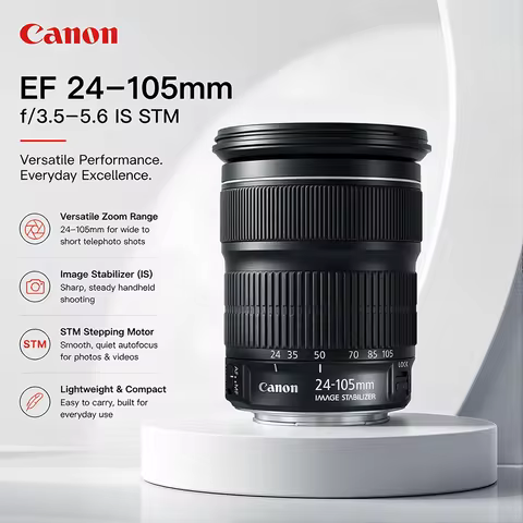 Canon EF 24-105mm F3.5-5.6 IS STM Lens - DSLR Lens for Canon Cameras