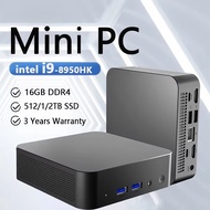 Windows 11 Pro Mini PC Intel Core i9 8950HK 16GB DDR4 1/2TB SSD PC UHD Graphics Pocket PC 4K HD Mini