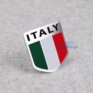 3D Metal Italy Italian Flag Badge Shield Emblem Decals Sticker