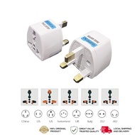 Universal Travel Plug Adapter 2 Pin to 3 Pin (UK/EU/CN/MY)