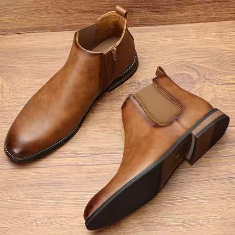 Size 7~13 Men Chelsea Boots Ankle Boots soft leather Men Boots