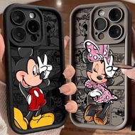 Disney Minnie Mickey Yes Phone Case for iphone 17 16 15 14 13 12 17Air 16E Pro Max Plus Soft Casing 