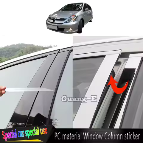 Car TPU/Glossy Mirror Pillar Post Cover For Honda Stream RN6/7/8/9 2004-2014 Door Trim Window Moldin